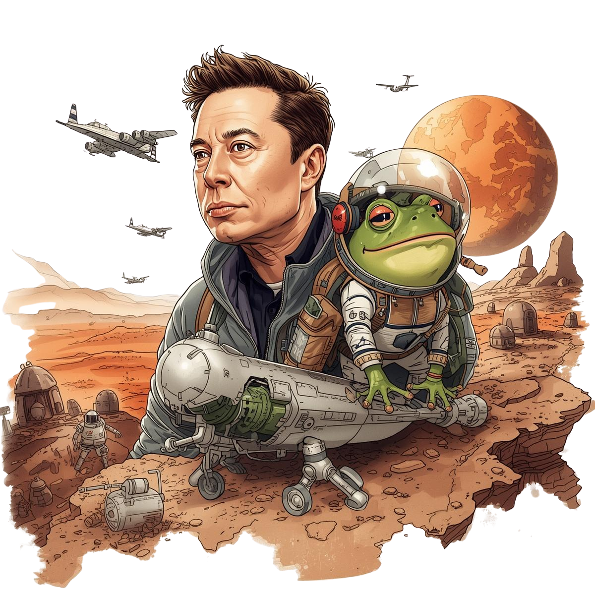 Elon Pepe central animation